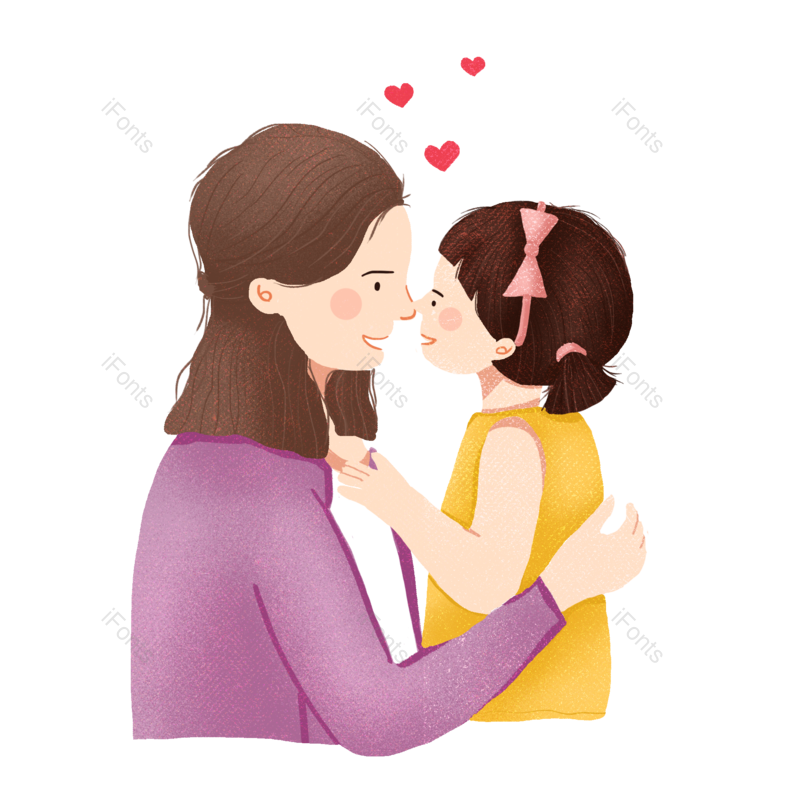 节日图片,母亲节元素,插画PNG,手绘免抠素材